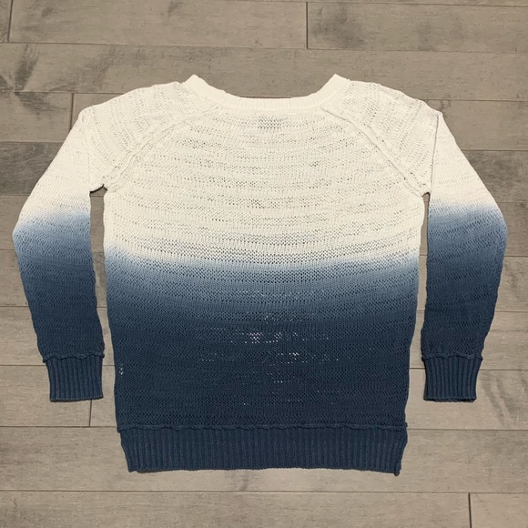 Michael Stars Dip Dye Knit Sweater - Cream/Navy - Size 1 - Picture 3 of 4